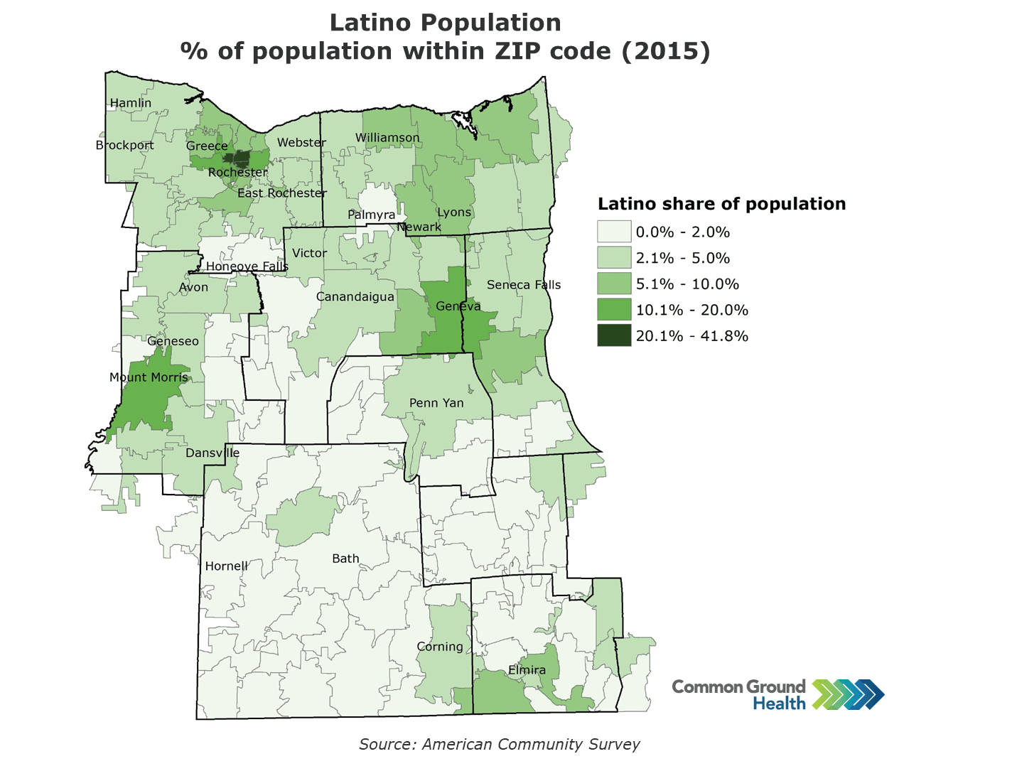 Latino Population Of Population Within Zip Code Common Ground Health